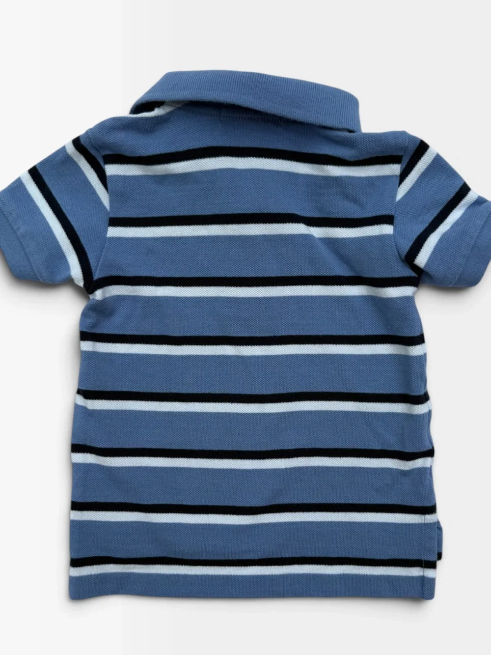 Polo Ralph Lauren Blue White Black Stripe Pique Polo Baby 12 Months Orange Pony